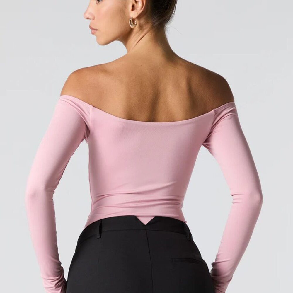Guess Thin Off The Shoulder Cotton Bodysuit